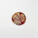 "Queen Anne's Lace Wax Seal in Red Gold Marble | Pack of 10" - Wax Seals in red by Caitlin Home