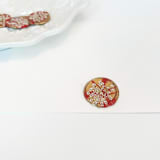 "Queen Anne's Lace Wax Seal in Red Gold Marble | Pack of 10" - Wax Seals in red by Caitlin Home