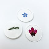 "Pressed Flower White Wax Seal Assorted Flowers Set Of 6" - Wax Seals in white by Christine OMalley