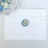 "White Hydrangea Wax Seal in Dusty Blue | Pack of 10" - Wax Seals in blue by Caitlin Home