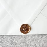 "Antique Gold Lily of the Valley 3D wax seal stickers | Set of 10" - Wax Seals in gold by Maria Ferrer G.