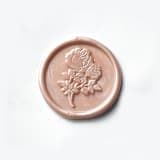 "Vintage Rose in Champagne Pack of 10" - Wax Seals in pink by Abby Choi