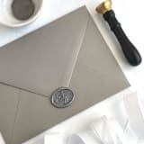 "Happily Ever After Wax Seals in Silver Pack of 10" - Wax Seals in silver by Abby Choi