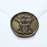 "Highland Cow - Customizable Color- Set of 25 Hand-crafted Wax Seals" - Wax Seals in multicolor by Inkspiringletters