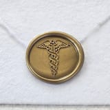 "Rod of Asclepius- Customizable Color- Set of 25 Hand-crafted Wax Seals" - Wax Seals in multicolor by Inkspiringletters
