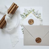 "Customizable Color Thank You Cursive A Wax Seals, Set of 5" - Wax Seals in gold by MC silverlinings