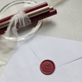 "Customizable Color With Love Cursive Self-adhesive Wax Seals, Set of 5" - Wax Seals in multicolorassorted-colors by MC silverlinings