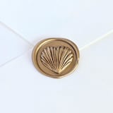 "Heart Seashell- Customizable Color- Hand-Crafted Wax Seals- Set of 25" - Wax Seals in multicolor by Inkspiringletters