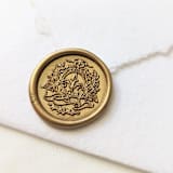 "Floral Crest- Customizable Color- Set of 25 Hand-crafted Wax Seals" - Wax Seals in multicolor by Inkspiringletters