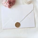 "Floral Crest- Customizable Color- Set of 25 Hand-crafted Wax Seals" - Wax Seals in multicolor by Inkspiringletters