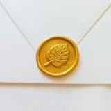 "Monstera Leaf- Customizable Color- Set of 25 Hand-crafted Wax Seals" - Wax Seals in multicolor by Inkspiringletters
