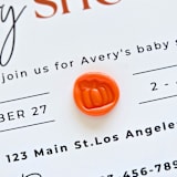 "Mini Pumpkin- Hand-crafted Wax Seals- Customizable Color- Set of 25" - Wax Seals in orange by Inkspiringletters