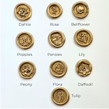 "Mini Flowers Hand-crafted Wax Seals- Customizable Color- Set of 25" - Wax Seals in multicolor by Inkspiringletters