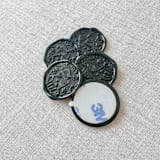 "Black celebration wax seal sticker - Champagne toast | Set of 10" - Wax Seals in black by Maria Ferrer G.