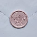 "Customizable Color Thank You Cursive B Wax Seals, Set of 5" - Wax Seals in pink by MC silverlinings