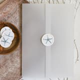"Blue Starfish Vellum Wax Seals | Set of 25" - Wax Seals in blue by Clove and Cedar Design