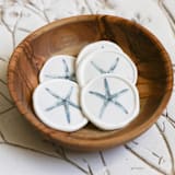 "Blue Starfish Vellum Wax Seals | Set of 25" - Wax Seals in blue by Clove and Cedar Design