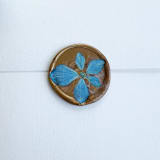 "Blue Hydrangea Wax Seal in Gold | Pack of 10" - Wax Seals in blue by Caitlin Home