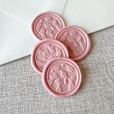 "Dusty Rose graduation wax seal - Graduation cap throw | Set of 10" - Wax Seals in pink by Maria Ferrer G.