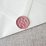 "Dusty Rose graduation wax seal - Graduation cap throw | Set of 10" - Wax Seals in pink by Maria Ferrer G.