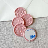 "Dusty Rose graduation wax seal - Graduation cap throw | Set of 10" - Wax Seals in pink by Maria Ferrer G.