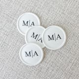 "Custom initials wax seals (white base) | Set of 10" - Wax Seals in white by Maria Ferrer G.