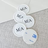 "Custom initials wax seals (white base) | Set of 10" - Wax Seals in white by Maria Ferrer G.