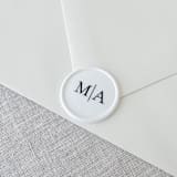"Custom initials wax seals (white base) | Set of 10" - Wax Seals in white by Maria Ferrer G.