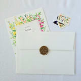 "Wildflower Field- Customizable Color- Set of 25 Hand-crafted Wax Seals" - Wax Seals in multicolor by Inkspiringletters