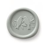 "Love Birds Wax Seal - Thyme - Set of 25" - Wax Seals in green by Papel Custom Design
