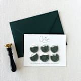 "Self-adhesive wax seal | Evergreen Ombre Design Set of 6" - Wax Seals in green by Eva Friesen