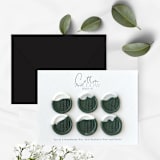"Self-adhesive wax seal | Evergreen Ombre Design Set of 6" - Wax Seals in green by Eva Friesen