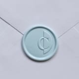 "Customizable Color "C" Monogrammed Self-adhesive Wax Seals, Set of 5" - Wax Seals in multicolorassorted-colors by MC silverlinings