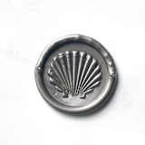 "Seashell in Heirloom Pack of 10" - Wax Seals in silver by Abby Choi