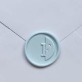 "Customizable Color "F" Monogrammed Self-adhesive Wax Seals, Set of 5" - Wax Seals in multicolorassorted-colors by MC silverlinings