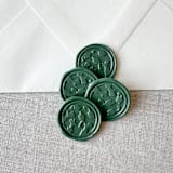 "Olive Green graduation wax seal - Graduation cap throw | Set of 10" - Wax Seals in green by Maria Ferrer G.