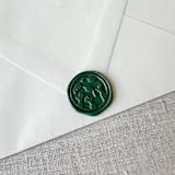 "Olive Green graduation wax seal - Graduation cap throw | Set of 10" - Wax Seals in green by Maria Ferrer G.