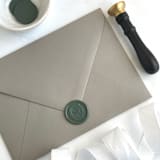 "Horseshoe in Sequoia Pack of 10" - Wax Seals in green by Abby Choi