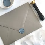 "Bow in Dusty Blue Pack of 10" - Wax Seals in blue by Abby Choi