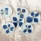 "Blue Hydrangea in Mist Blue Wax Seal | Pack of 10" - Wax Seals in blue by Caitlin Home