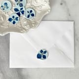 "Blue Hydrangea in Mist Blue Wax Seal | Pack of 10" - Wax Seals in blue by Caitlin Home