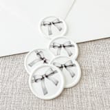 "Watercolor Bow wax seal sticker | Customizable Color | Set of 10" - Wax Seals in multicolorassorted-colors by Maria Ferrer G.