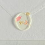 "Blush & Ivory Florals on White Wax- Customizable Shape- Set of 25 Hand-crafted Wax Seals with Organic Dried Florals" - Wax Seals in white by Inkspiringletters