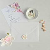 "Blush & Ivory Florals on White Wax- Customizable Shape- Set of 25 Hand-crafted Wax Seals with Organic Dried Florals" - Wax Seals in white by Inkspiringletters