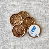 "Antique Gold celebration wax seal sticker - Champagne toast | Set of 10" - Wax Seals in gold by Maria Ferrer G.