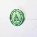 "Minimalist Xmas Tree- Limited Edition- Set of 12 Hand-crafted Wax Seals" - Wax Seals in green by Inkspiringletters