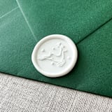 "White Christmas reindeer wax seal sticker | Set of 10" - Wax Seals in white by Maria Ferrer G.