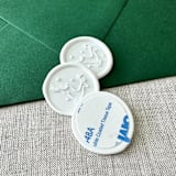 "White Christmas reindeer wax seal sticker | Set of 10" - Wax Seals in white by Maria Ferrer G.