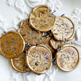 "Lavender Confetti Wax Seal in Gold | Pack of 10" - Wax Seals in gold by Caitlin Home