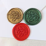 "Merry & Bright- Customizable Color- Set of 25 Hand-crafted Wax Seals" - Wax Seals in multicolorassorted-colors by Inkspiringletters